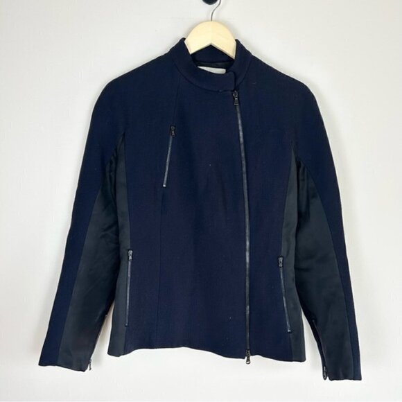 3.1 Phillip Lim Navy Wool Blend Jacket - Picture 1 of 6